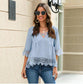 Relaxed Lace Flared Tunic Top