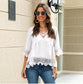 Relaxed Lace Flared Tunic Top