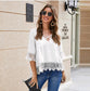 Relaxed Lace Flared Tunic Top