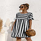 Striped Ruffle Tunic Baby Doll Dress