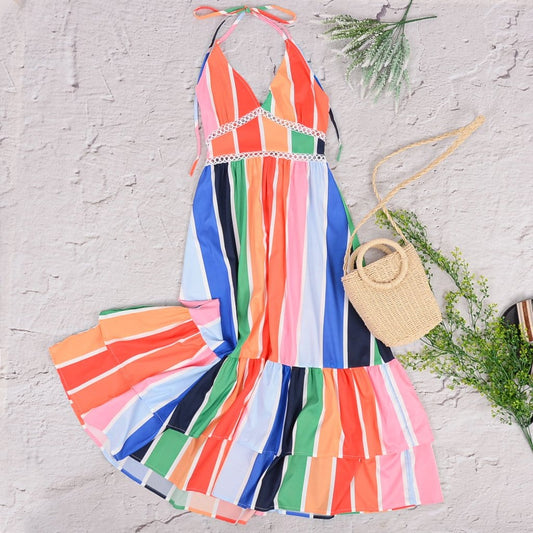 Bright Rainbow Paradise Dress