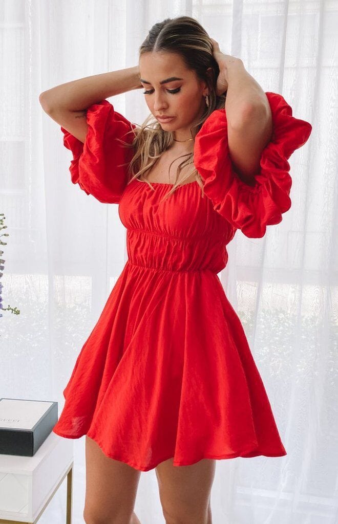 Puffed Sleeve Summer Dress