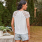 Lace Raglan Sleeve Light Blouse