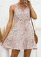 Soft Floral Cross Front Swing Dress