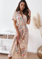 Button Down Floral Print Maxi Dress