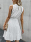 Wrinkled Style Tie Belt Dress