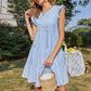 Tiered Ruffle Sleeve Tunic Dress