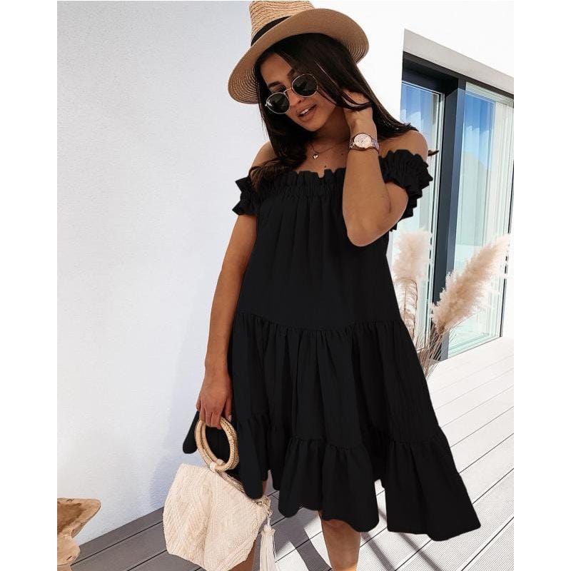 Off Shoulder Ruffle Dress