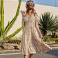 Smocked Waist Daisy Floral Dress