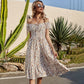 Smocked Waist Daisy Floral Dress