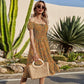Smocked Waist Daisy Floral Dress
