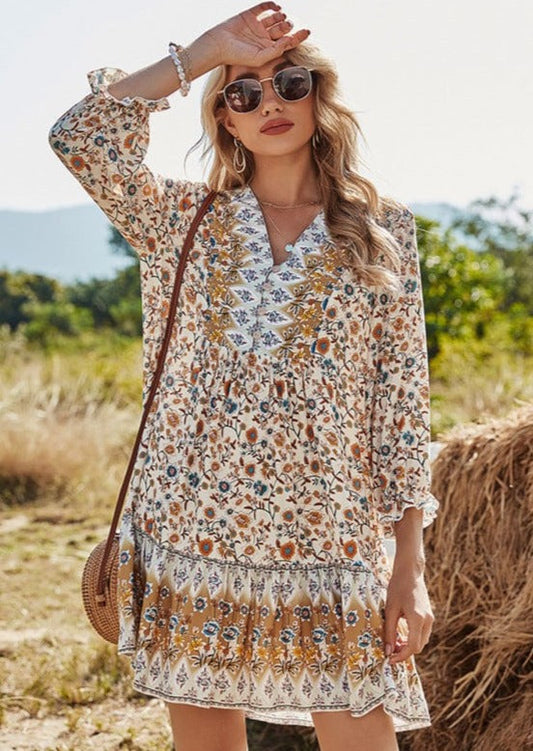 Floral Boho Shift Dress