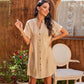 Button Collar Tunic Dress