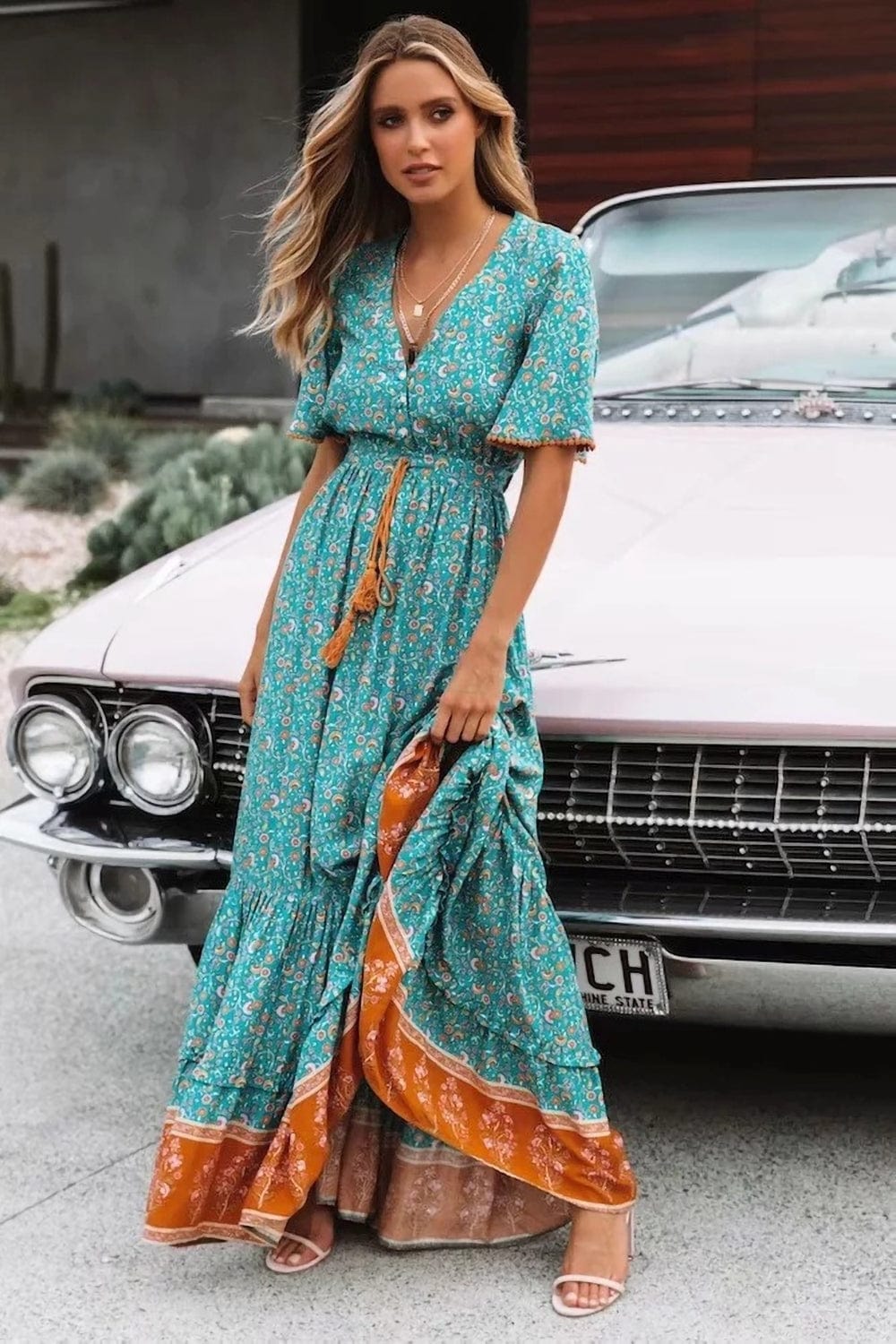 Ruffle Flow Boho Dress