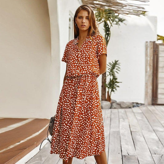 Button Down Collar Dress