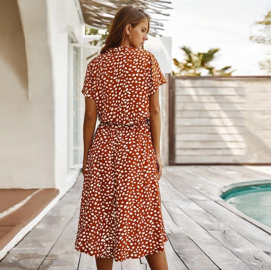 Button Down Collar Dress