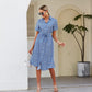 Daisy Button Down Smocked Collar Dress