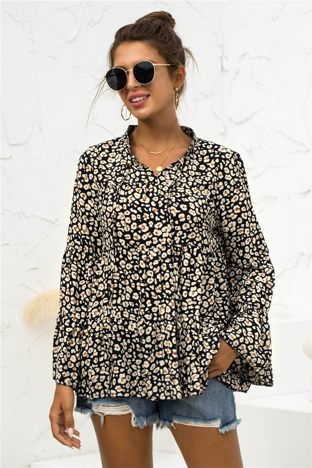 Animal Print Light Blouse