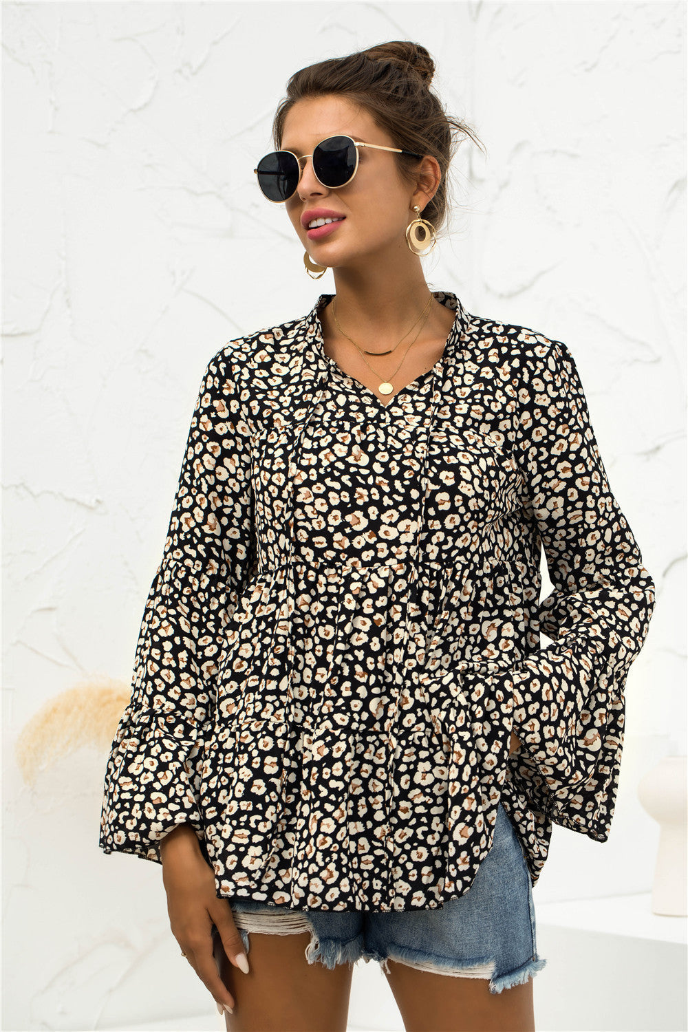 Animal Print Light Blouse