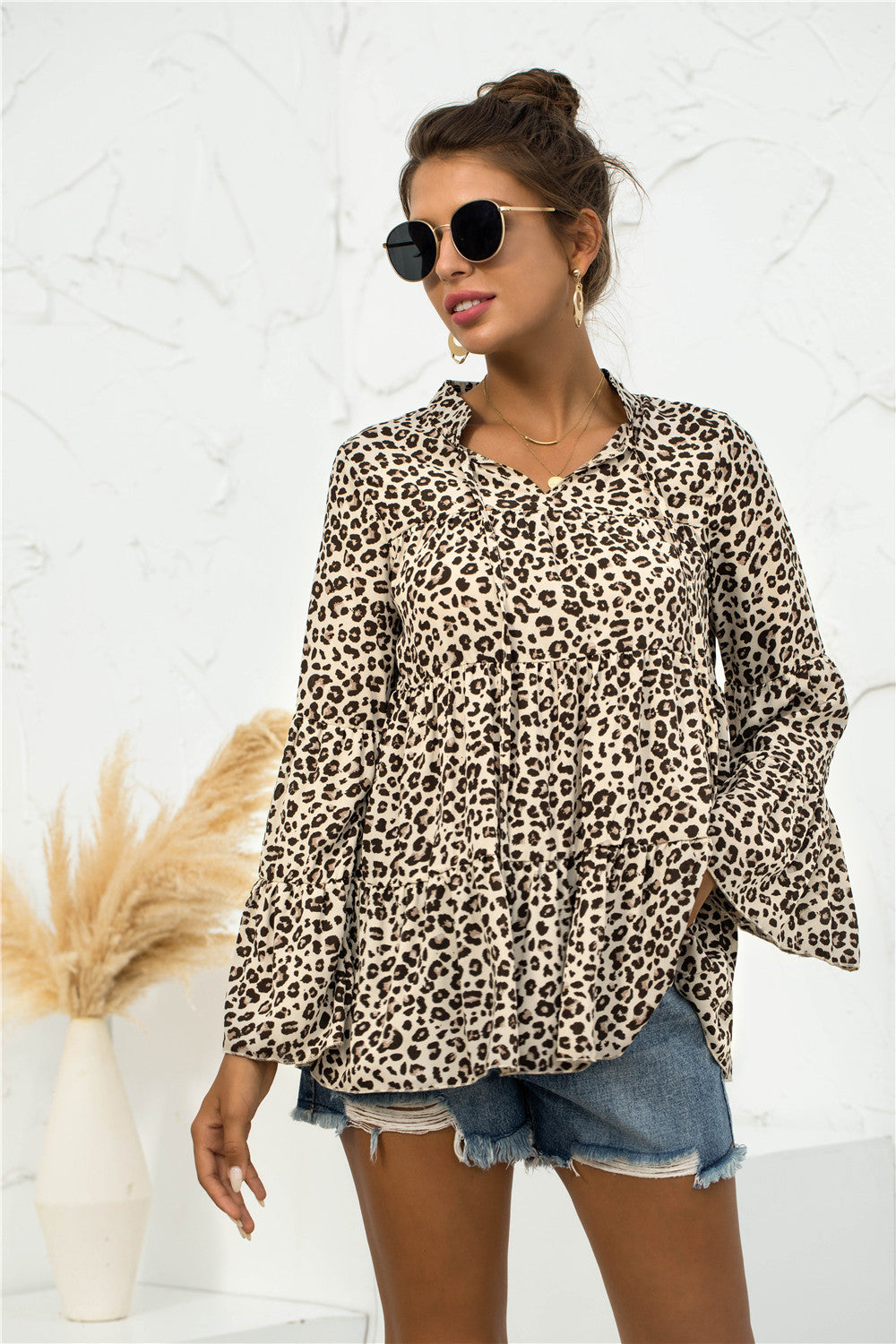 Animal Print Light Blouse