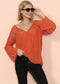 Semi Sheer Bell Sleeve Blouse