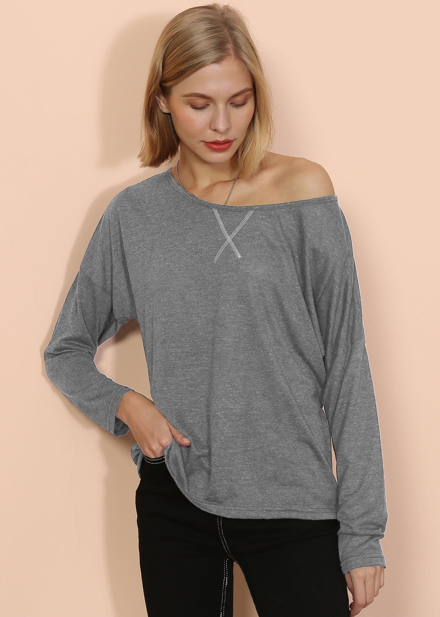 Lux Boatneck Long Sleeve Top