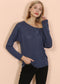 Lux Boatneck Long Sleeve Top