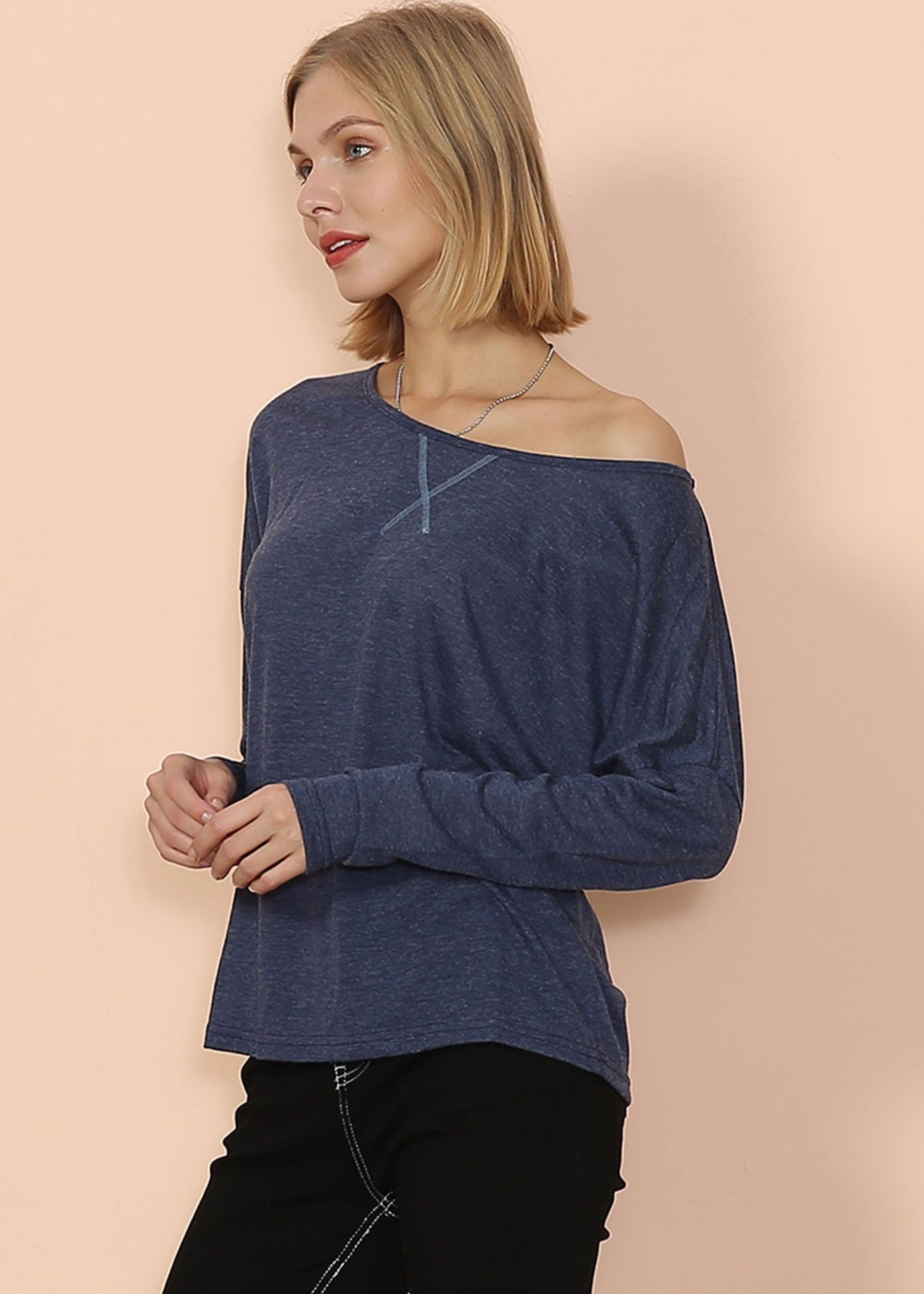 Lux Boatneck Long Sleeve Top