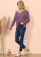 Waffle Knit Pocket Long Sleeve Top