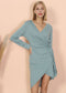 Long Sleeve Side Wrap Tie Dress