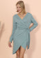 Long Sleeve Side Wrap Tie Dress