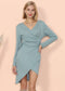 Long Sleeve Side Wrap Tie Dress