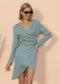 Long Sleeve Side Wrap Tie Dress