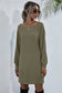 Waffle Knit Boatneck Fall Dress