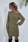 Waffle Knit Boatneck Fall Dress