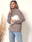 Fluffy Two Tone Quarter Zip