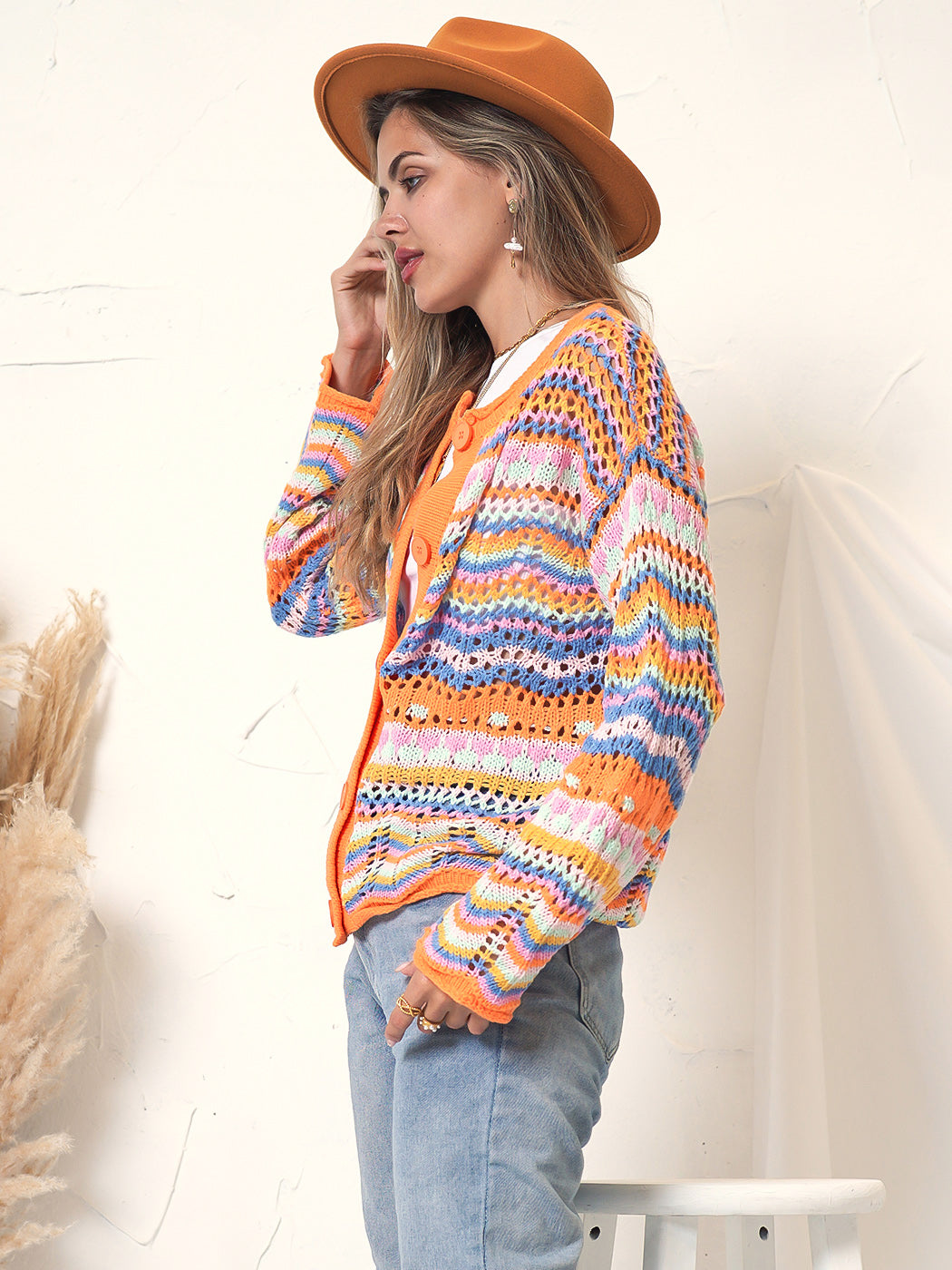 Knitted Boho Cardigan Sweater