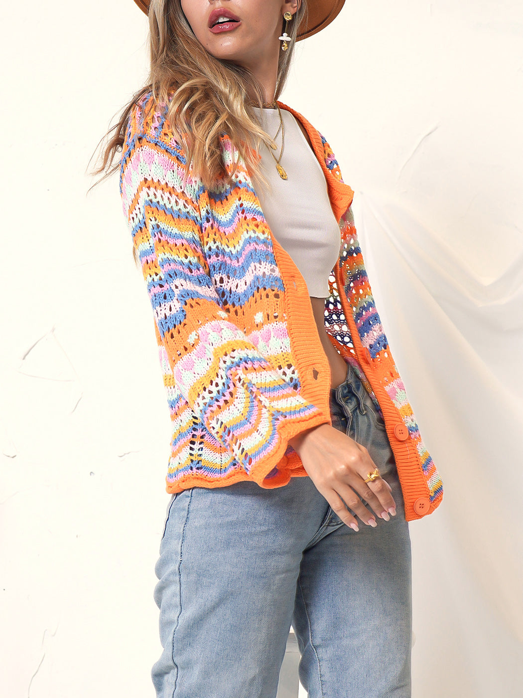 Knitted Boho Cardigan Sweater