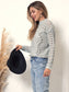 Pom Pom Open Knit Long Sleeve