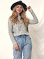 Pom Pom Open Knit Long Sleeve