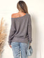 Deep U Neck Knitted Long Sleeve