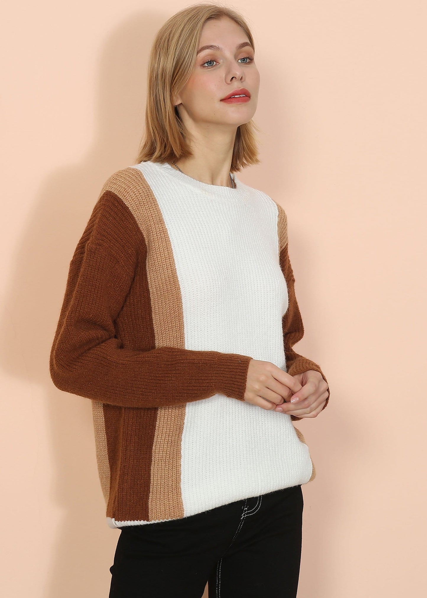 Color Block Knit Sweater