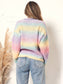 Rainbow Striped Knit Lounge Oversized Sweater