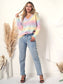 Rainbow Striped Knit Lounge Oversized Sweater