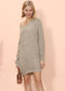 Plunge Neck Sweater Dress