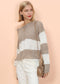 Color Block Striped Long Sweater