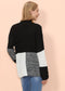 Turtleneck Color Block Knit Sweater