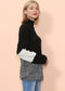 Turtleneck Color Block Knit Sweater