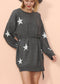 Star Pattern Sweater Dress