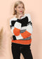 Drop Shoulder Striped Knit Sweater